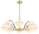 Hanna 8-Light Chandelier Opal Gold