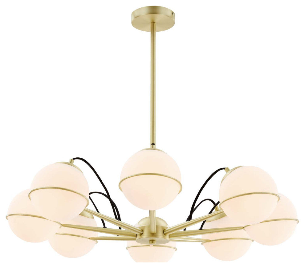 Hanna 8-Light Chandelier Opal Gold