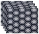 Hex Appeal Geometric Print Placement, Steel Gray, Set of 4