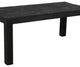 72" Dark Gray Rectangular Solid Wood Dining Table