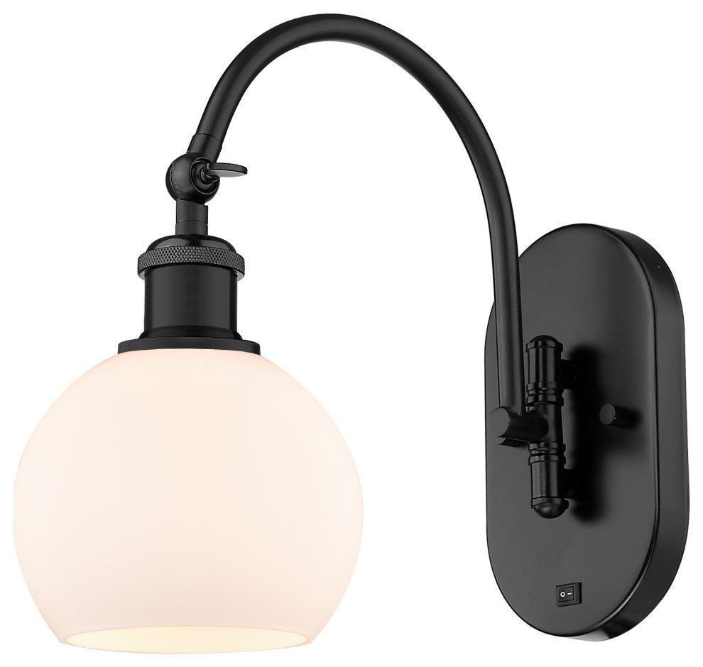 Innovations 518-1W-BK-G121-6-LED 1-Light Sconce, Matte Black