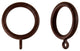 Plastic Faux Wood Rings 1-3/8" Id, Set of 10, Dark Walnut