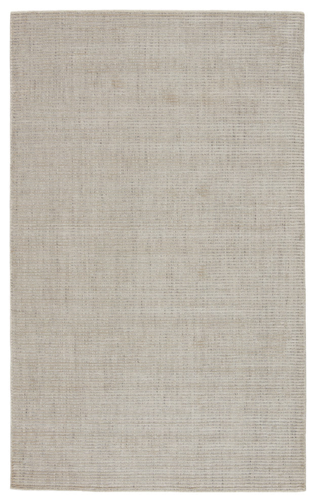 Jaipur Living Basis Handmade Solid Ivory/ Gray Area Rug 10'X14'
