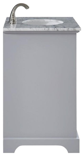 Elegant Decor Americana 30" Wood Single Bathroom Vanity in Light Gray