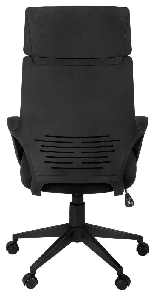 Office Chair Swivel Ergonomic Armrests Computer Desk Work Metal Black