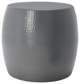 Safavieh Odin Round Stool, Dark Grey