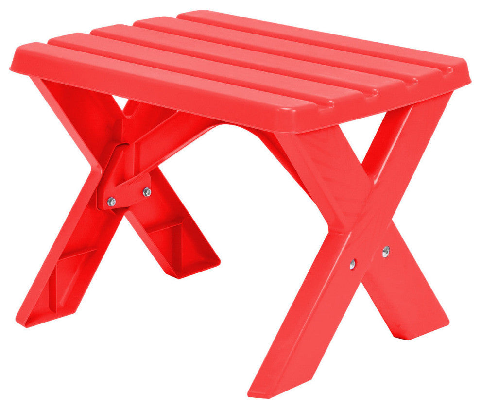 Giantex Plastic Kids Table & Chair Set 3-Piece Play Furniture In/Outdoor Red