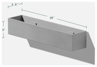 Veadek Geo Series Hanging Planter, Grey, 16", 1 Pack