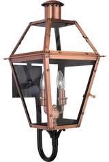 Quoizel RO8311AC Two Light Outdoor Wall Lantern, Aged Copper Finish