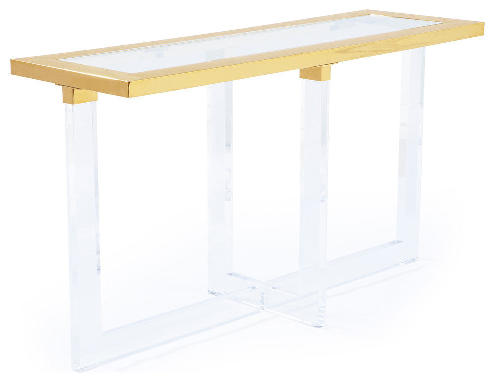 Pasargad Home Vicenza Lucite Clear Console