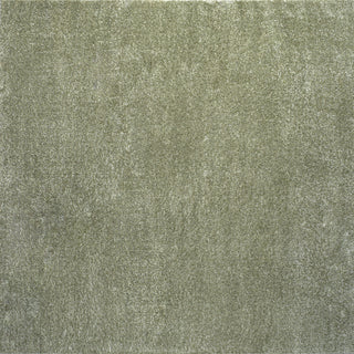 Haze Solid Low-Pile Runner Rug, Green, 5' Square