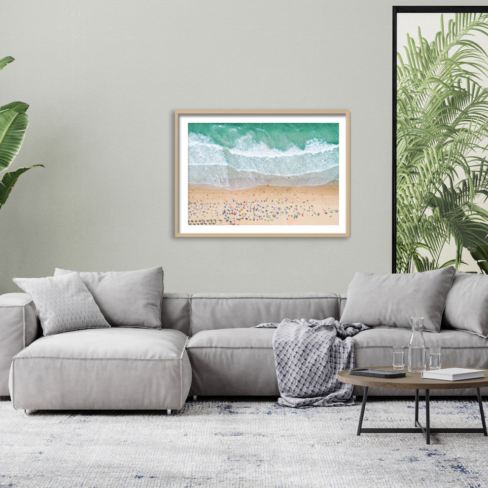 Summer Beach Framed Print Wall Art by Kathrin Pienaar, 48"x32", Framed