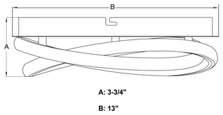 North End 13"W LED Black Indoor Outdoor Flush Mount Ceiling Light Fixture