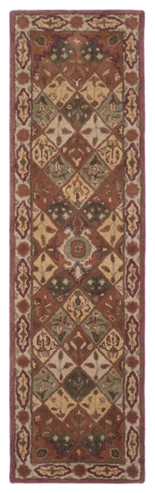 Safavieh Heritage 8' X 10' Hand Tufted Wool Pile Rug in Rust and Ivory