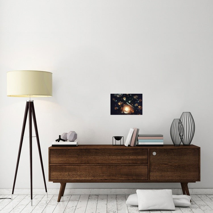 "Supernova On My Plate" Stretched Canvas Giclee by Dina Belenko, 18x12"