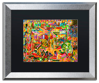 Josh Byer 'Electric Carnival' Art, Silver Frame, Black Mat, 20x16