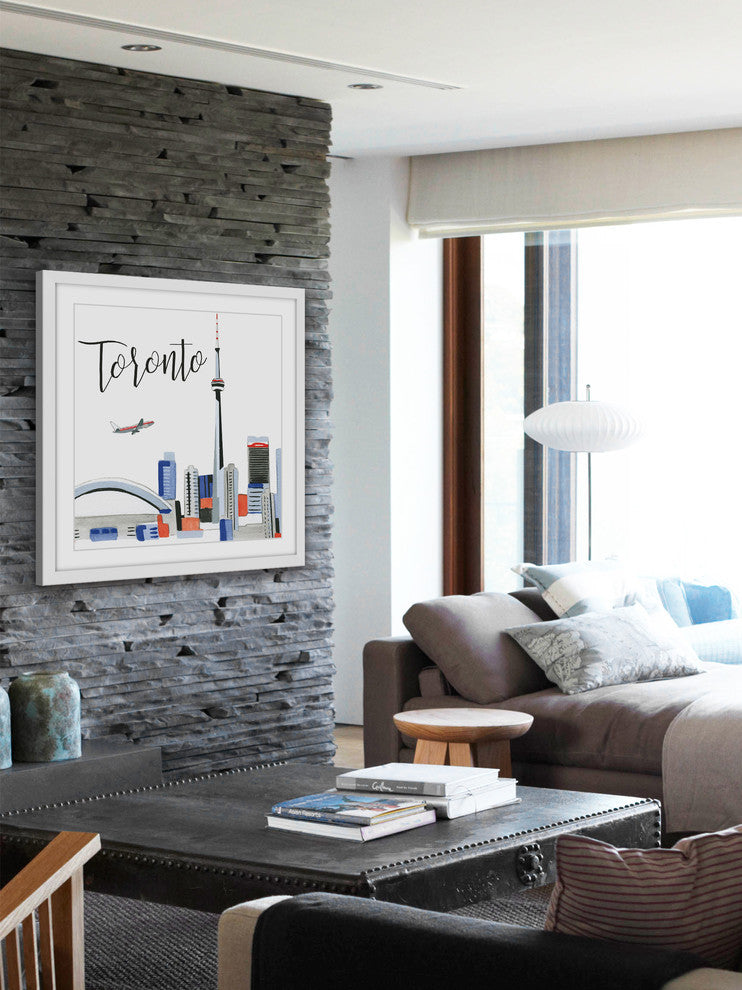 "Toronto Skyline" Framed Print by Molly Rosner