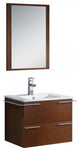 Fresca Cielo 24" Wenge Brown Modern Bathroom Vanity With Mirror