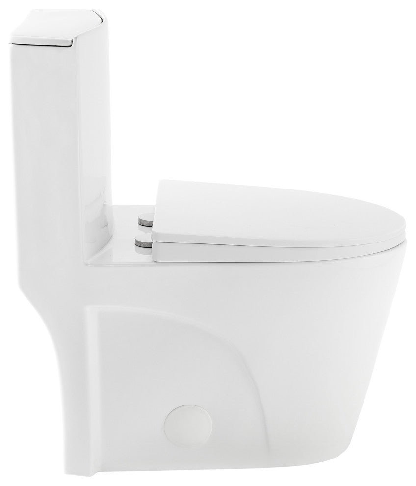 St. Tropez One Piece Elongated Toilet Right Side Flush 1.28 gpf