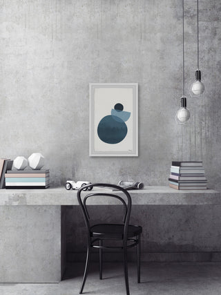 "Midnight Circle Forest" Framed Painting Print, 20"x30"