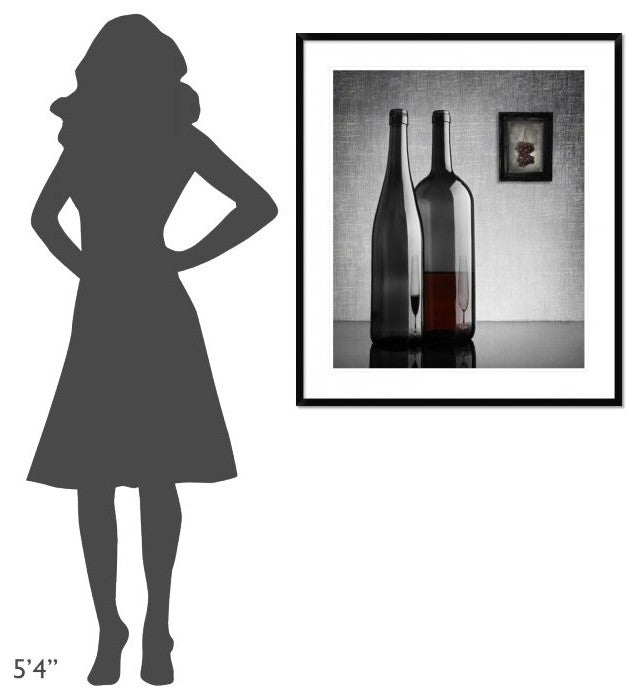 "Half Full" Framed Digital Print by Greg Brave, 33x38"