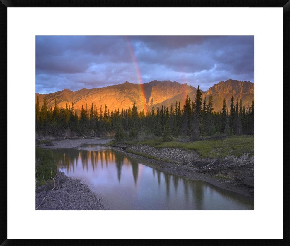 Rainbow Over Fairholme Range and Exshaw Creek, 30"x26"