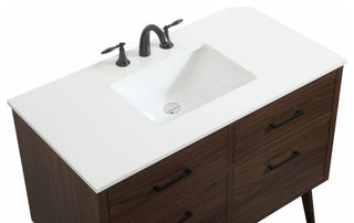 Home Living 22" Midcentury Modern Walnut-Light Bathroom Vanity