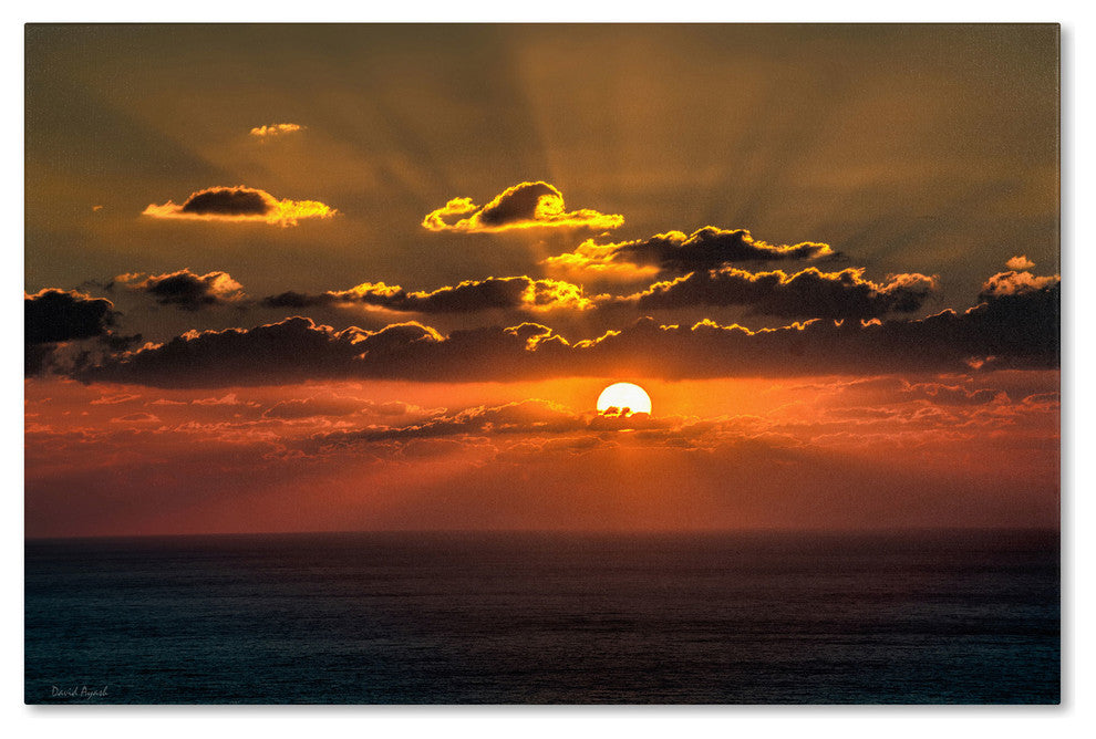 'Mediterranean Sunset' Canvas Art by David Ayash