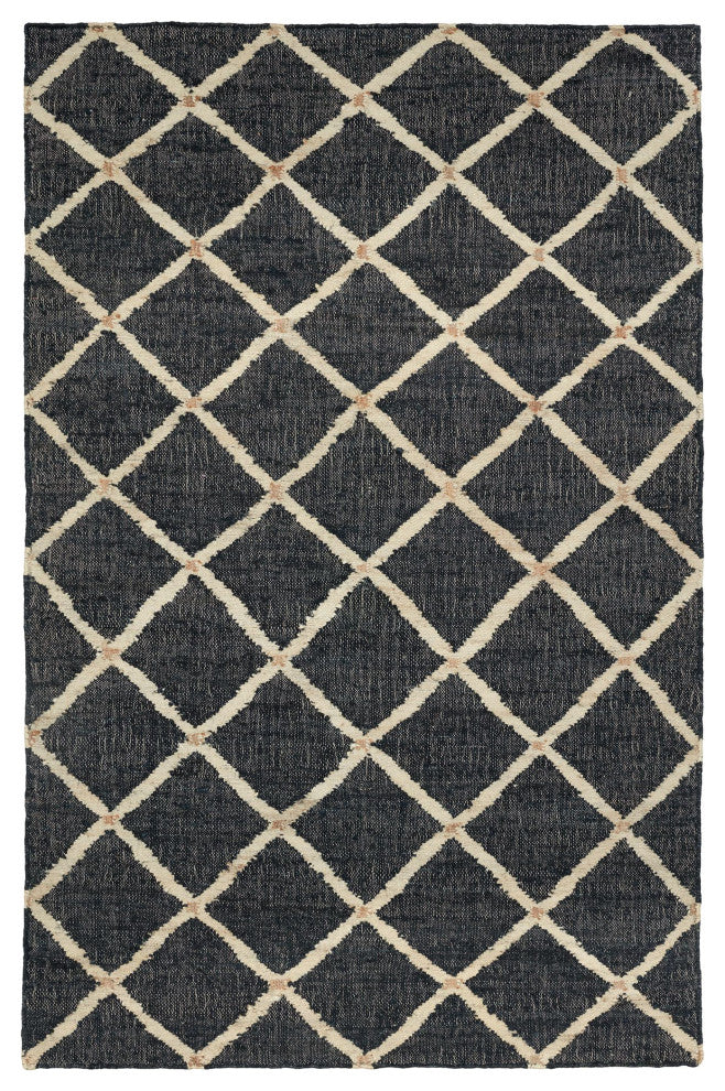 Dash & Albert Kali Black Handwoven Jute Rug, Black, 9' x 12'