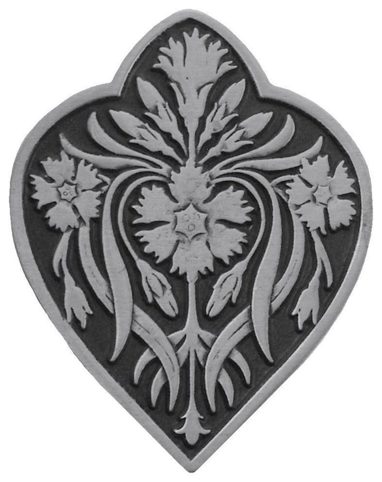 Dianthus Knob Antique Brass, Antique Pewter