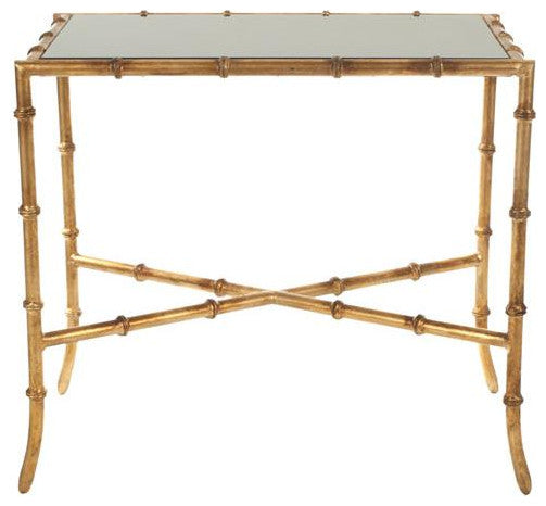 Chandler Gold Cross Base Accent Table
