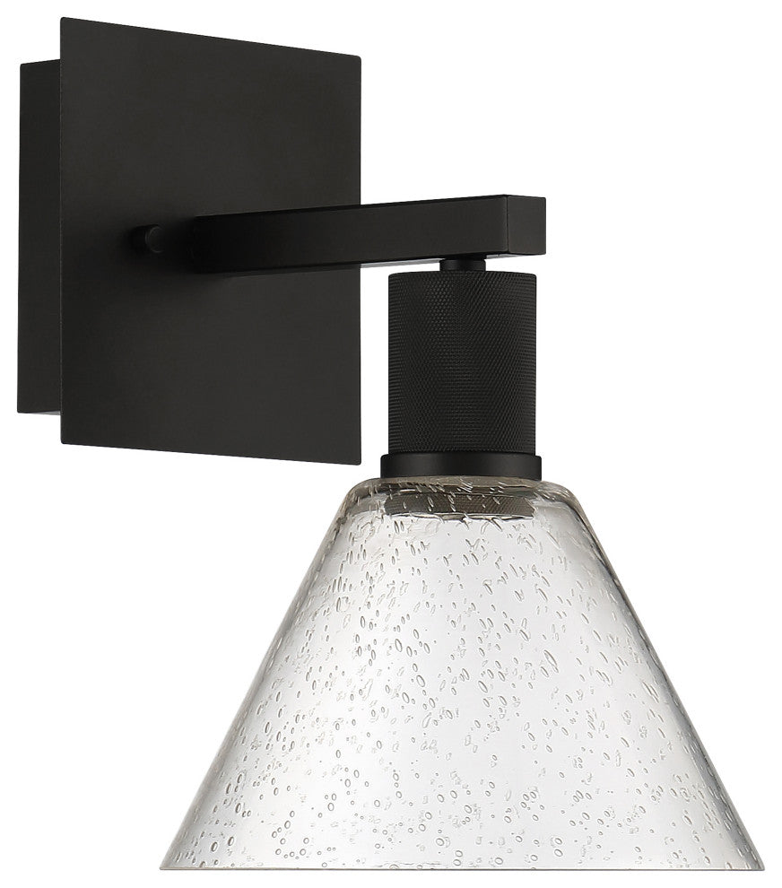 Access Port Nine 1-Light Martini LED Wall Sconce Matte Black