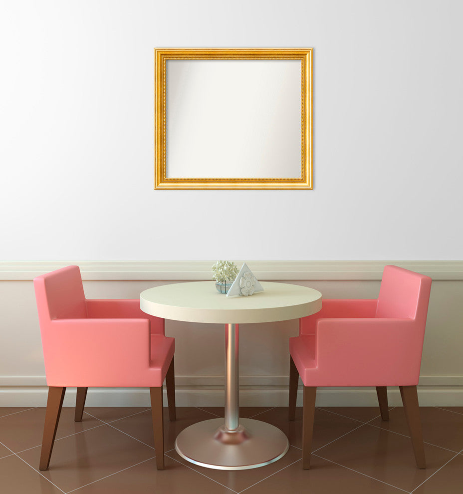 Wall Mirror, Townhouse Gold Wood, 28x25