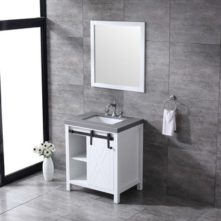 Marsyas Transitional White 30" Single Sink Vanity Set