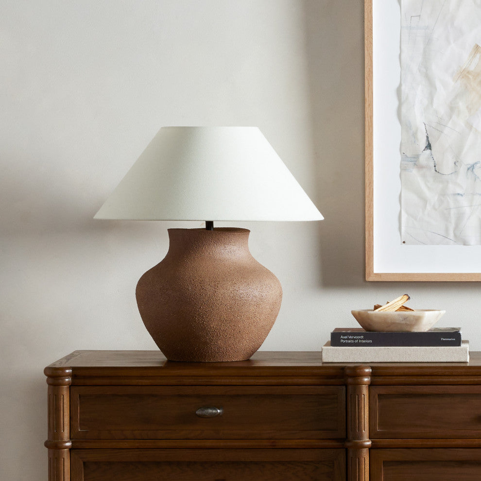 Parma Ceramic Table Lamp-Dark Sand