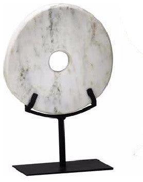 Cyan Small White Disk On Stand 02308