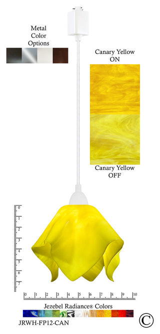 Jezebel Radiance Flame Small Track Light, Canary Yellow