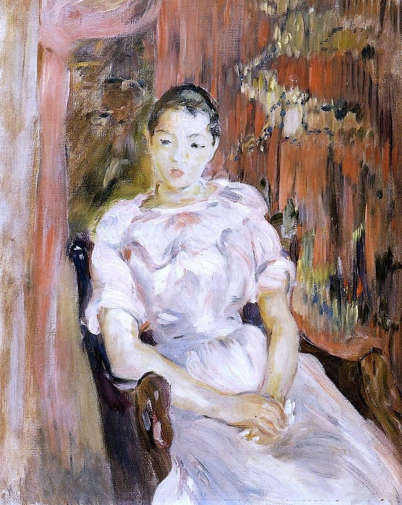 Berthe Morisot Young Girl Resting, 20"x25" Wall Decal Print