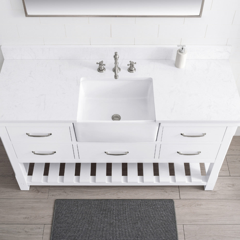 Wesley 60" Bathroom Vanity, White