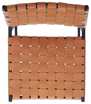 Safavieh Bahari Woven Counter Stool, Cognac/Black
