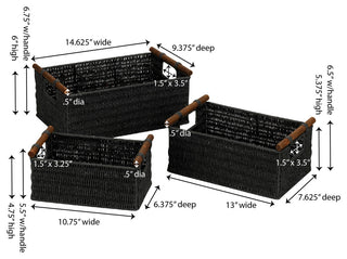 Decorative Woven Baskets 3 Pack