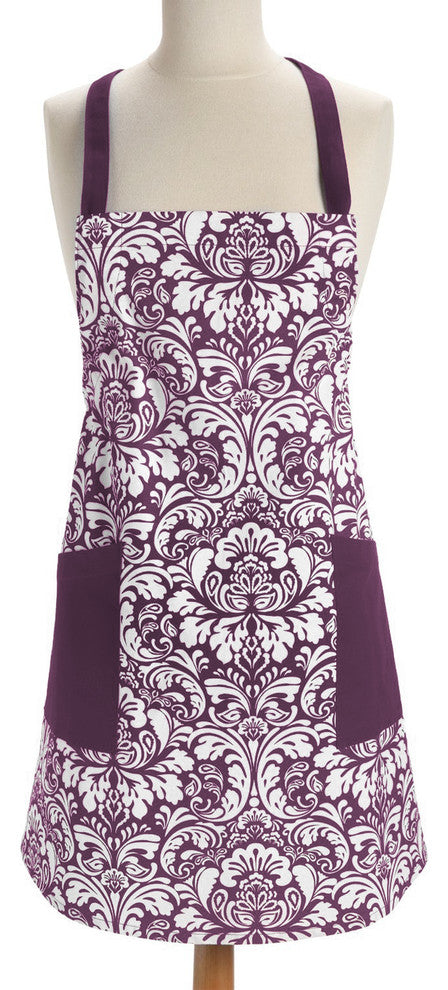 DII Eggplant Damask Apron