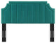 Tufted Headboard, Full Queen Size, Velvet, Teal Blue, Modern Contemporary