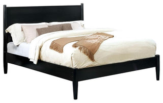 Furniture of America Belkor Solid Wood King Platform Bed in Black