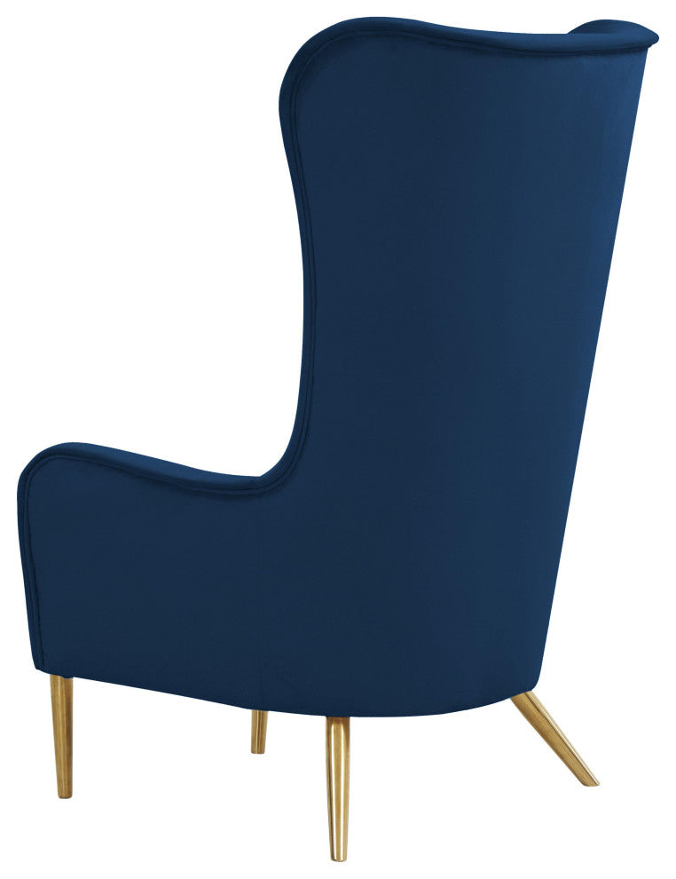 TOV Furniture Ethan Navy Velvet Tall Chair