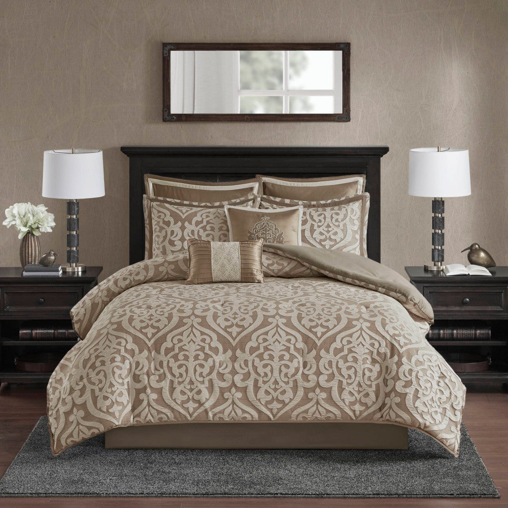 Madison Park Odette 8 Piece Jacquard Comforter Set