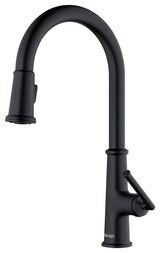 Karran KKF330 1-Handle Pull Down Dual Function Sprayer Faucet, Matte Black