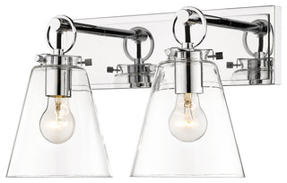 Zlite 483-2V-CH 2-Light Vanity, Clear