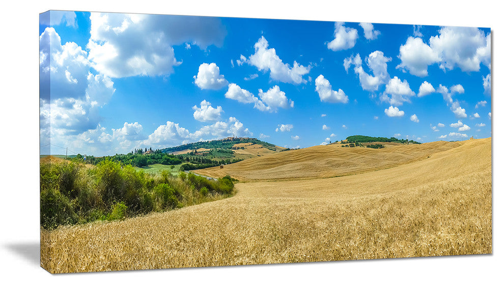 Town of Pienza Val d Orcia Italy, Landscape Canvas Art Print, 40x20