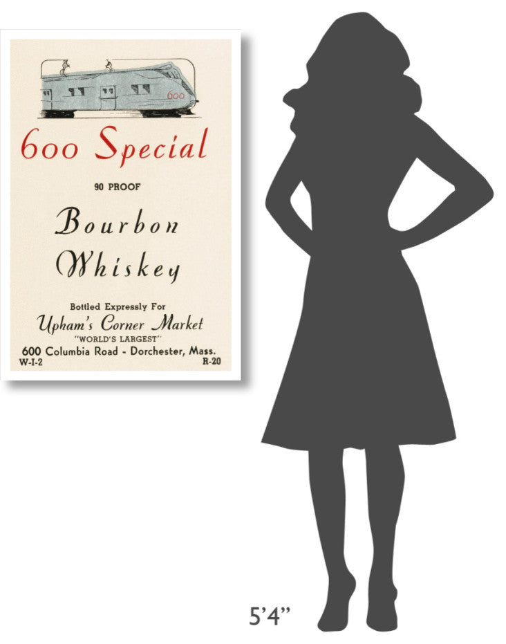 "600 Special Bourbon Whiskey" Paper Print by Vintage Booze Labels, 26"x38"